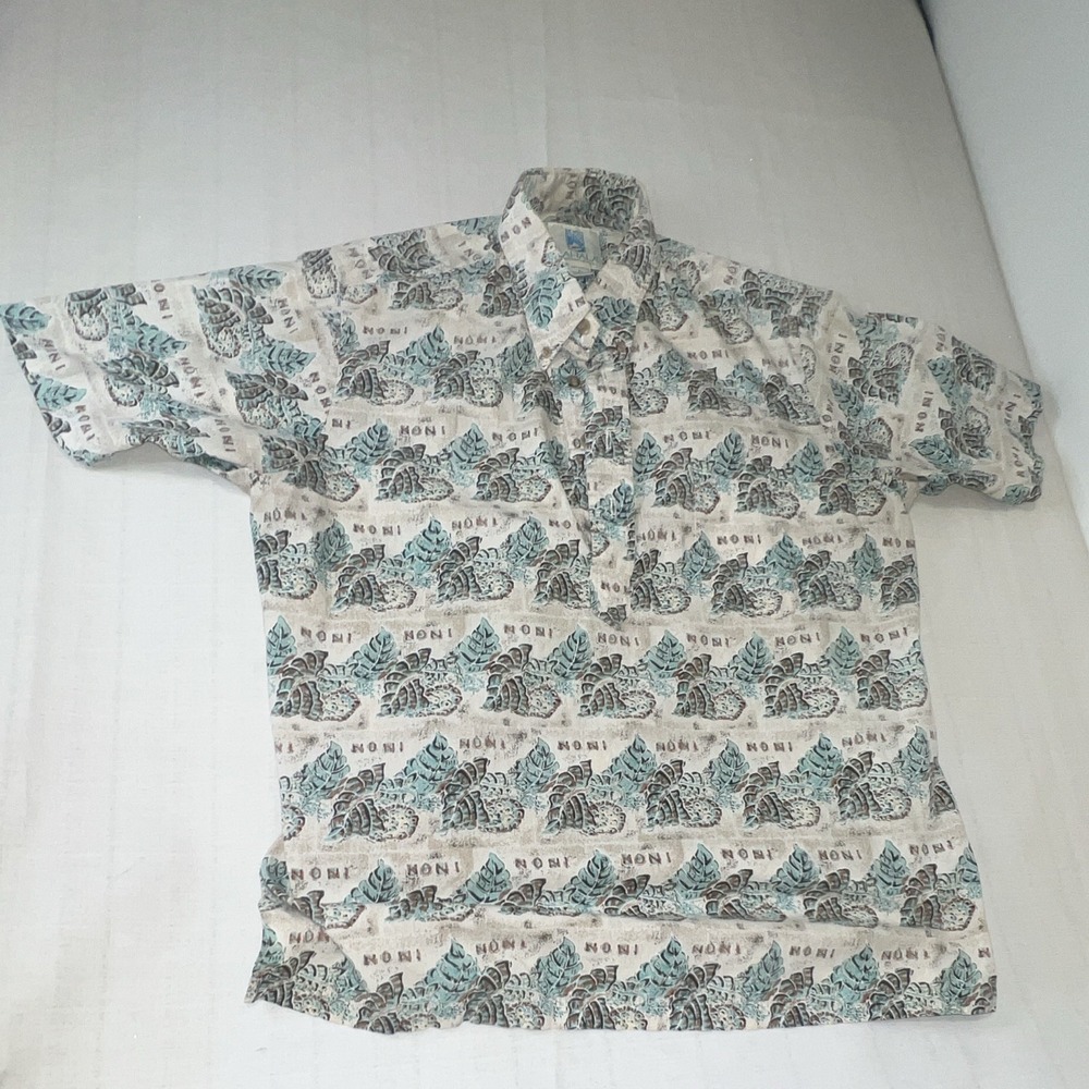 VTG Kahala Men's L  Floral Print Hawaiian Button up Short Sleeve Cotton